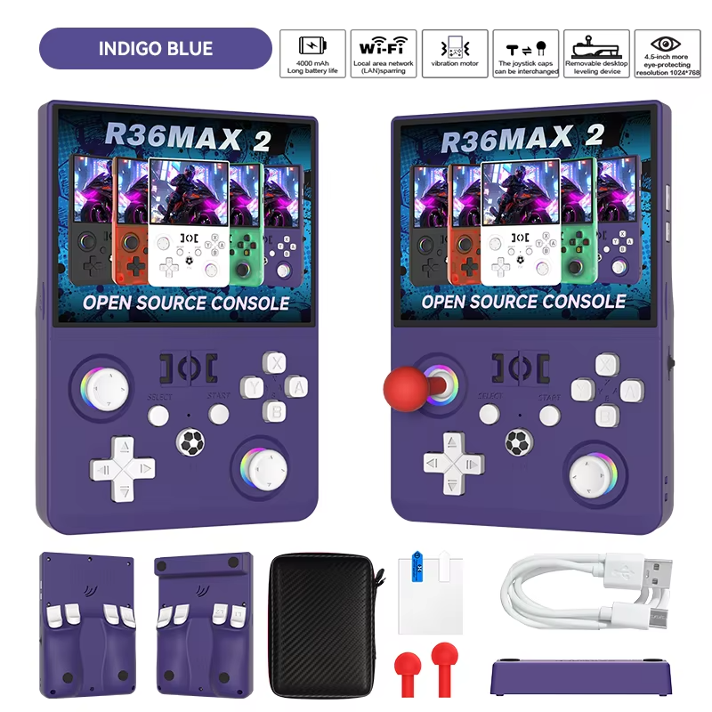 R36MAX 2 Handheld Game Console 4.5" | 128GB | Linux | Retro Pocket Gaming
