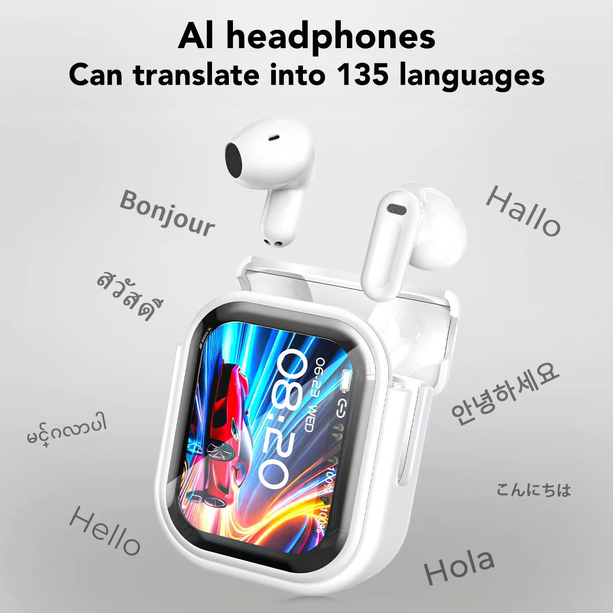 NE20 AI Translation Earbuds – Real-Time Translator, ENC Noise Reduction & HiFi Sound