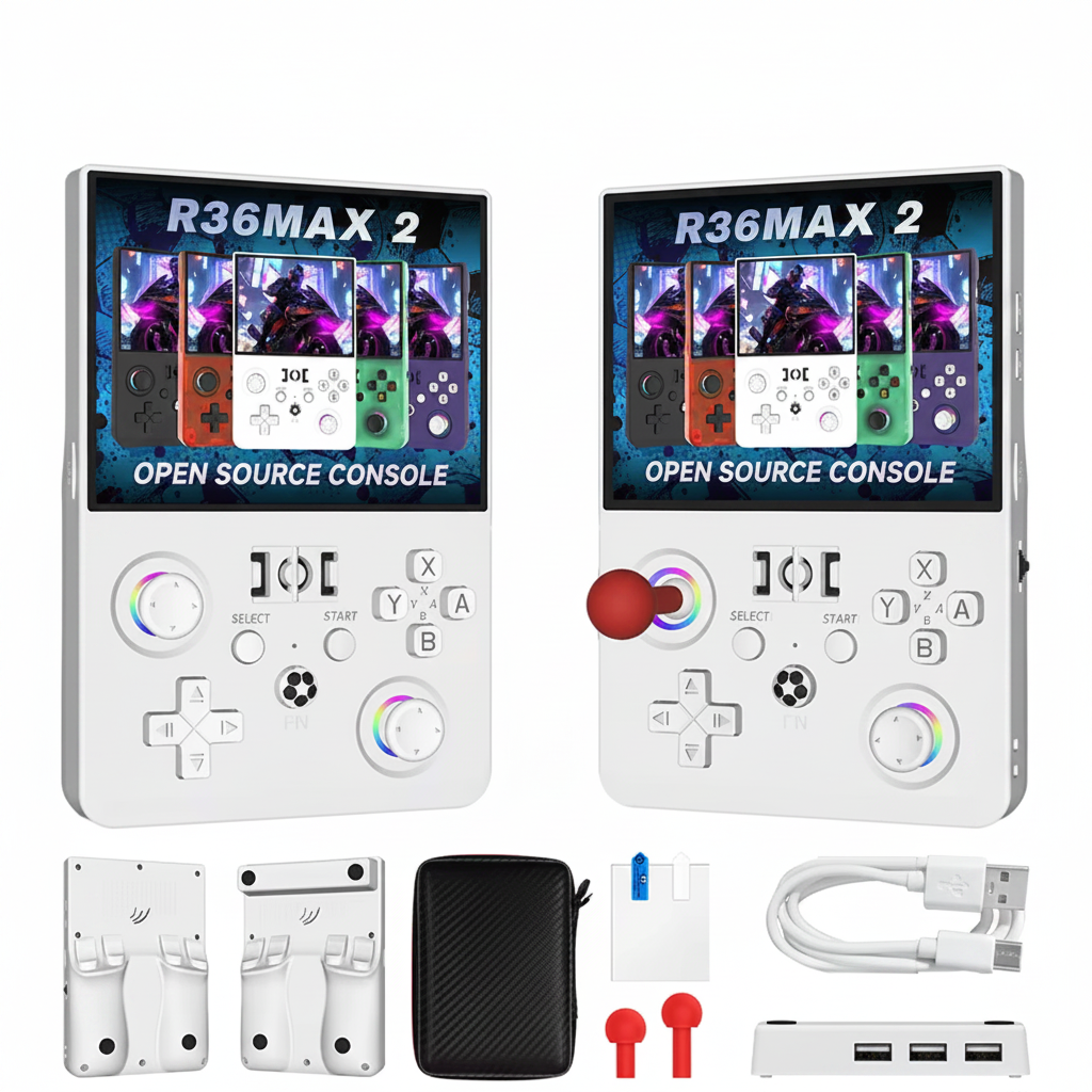 R36MAX 2 Retro Handheld Games Console - 4.5 inch IPS Screen, Open Source Linux - Jackson’s Cool Stuff