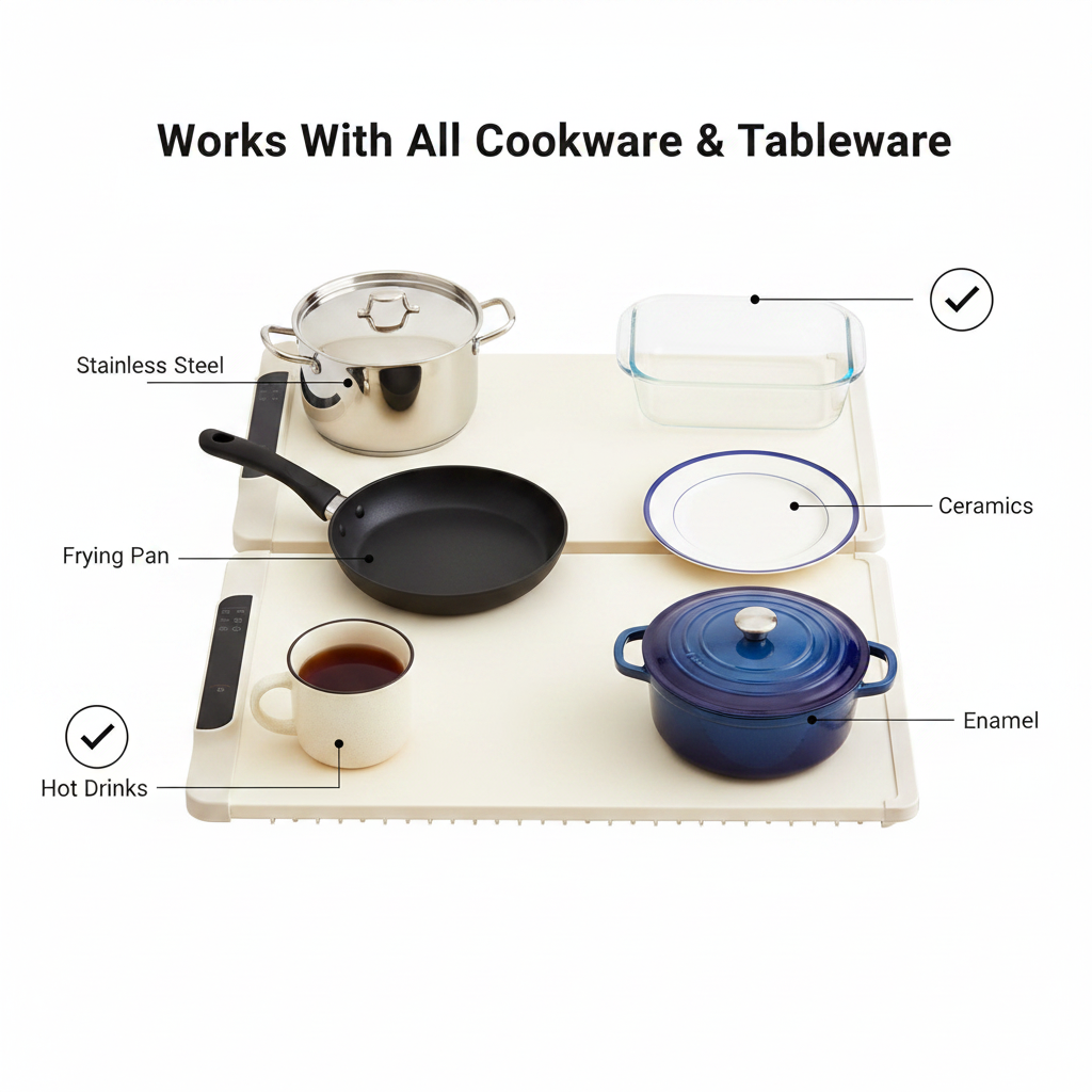 Works with all tableware infographic